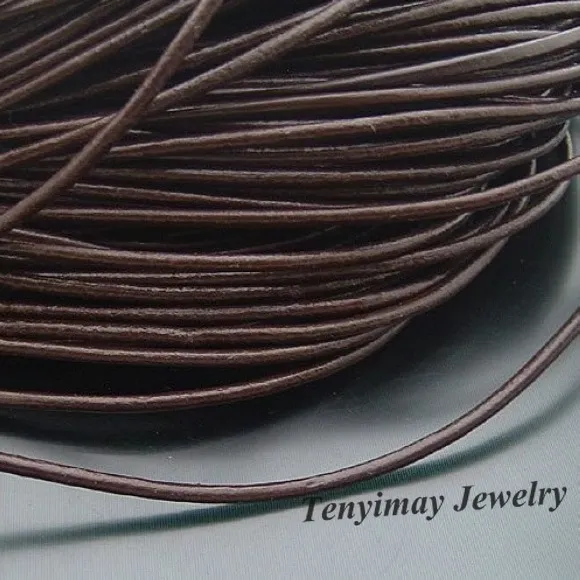 Leather Rope 1.5mm Brown Genuine Leather Necklace Cords 100MFashion DIY  Findings From Tenyimay, $16.96